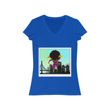 Supa Fly Supa Women's Jersey Short Sleeve V-Neck Tee