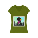 Supa Fly Supa Women's Jersey Short Sleeve V-Neck Tee