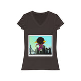 Supa Fly Supa Women's Jersey Short Sleeve V-Neck Tee
