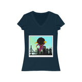 Supa Fly Supa Women's Jersey Short Sleeve V-Neck Tee