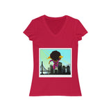 Supa Fly Supa Women's Jersey Short Sleeve V-Neck Tee