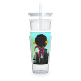 Plastic Tumbler with Straw
