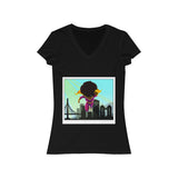Supa Fly Supa Women's Jersey Short Sleeve V-Neck Tee